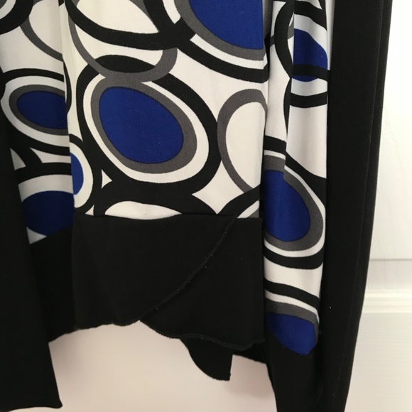 Jessie Girl White Blue Polka Dot Dress Size 14 V-Neck With Tie Back Bow - Picture 6 of 8